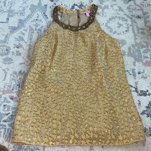 Lily Pulitzer Gold Sequin top size. Xs